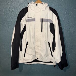 ZeroXPosur White and Black Men's Winter Ski Jacket